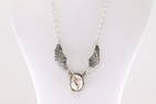 Native America Navajo Sterling Silver Wild Horse Necklace By Charlene Yazzie.