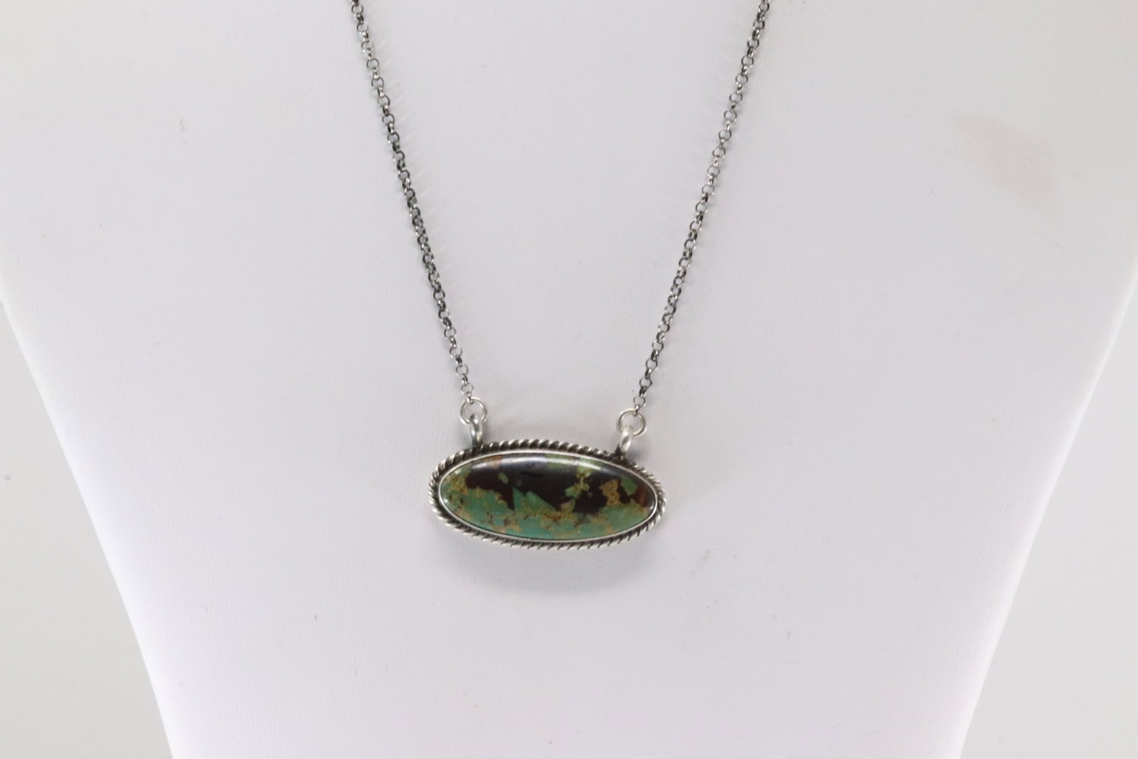 Native American Navajo Sterling Silver Turquoise Necklace By Judith Dixon.: This is a Native American Navajo Sterling Silver Turquoise Necklace By Judith Dixon. Neckalce length: 16.00"