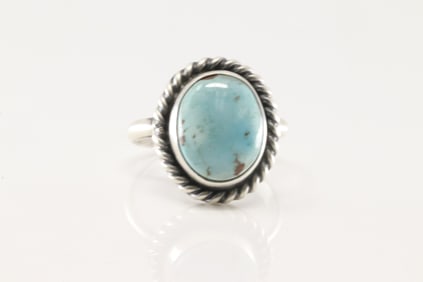 Native America Navajo Sterling Silver Golden Hill Turquoise Ring By By D.