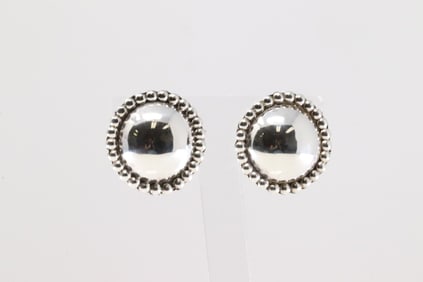 Native America Navajo Sterling Silver Post Earring's By Lorraine Chee.