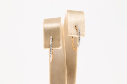 Diamond Hoop Earring 14Kt.