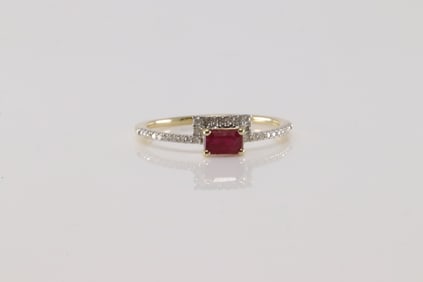 Ruby & Diamond Ring 14Kt.