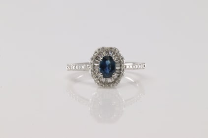 Sapphire & Diamond Ring 14Kt.