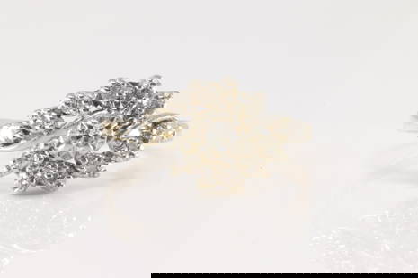 Diamond Ring 14Kt.: Ladies 14Kt Yellow Gold Diamond Ring. This stunning ring has 13 saprkling round diamonds. Diamonds weight approx: 0.45 ctw Ring size: 8.50. Total weight: 3.60 Grams.