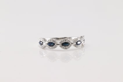 Sapphire & Diamond Ring 14Kt.