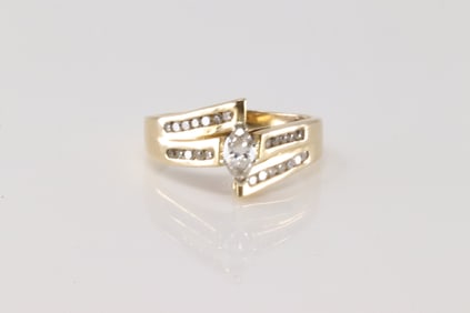 Marquise Diamond Ring 14Kt.