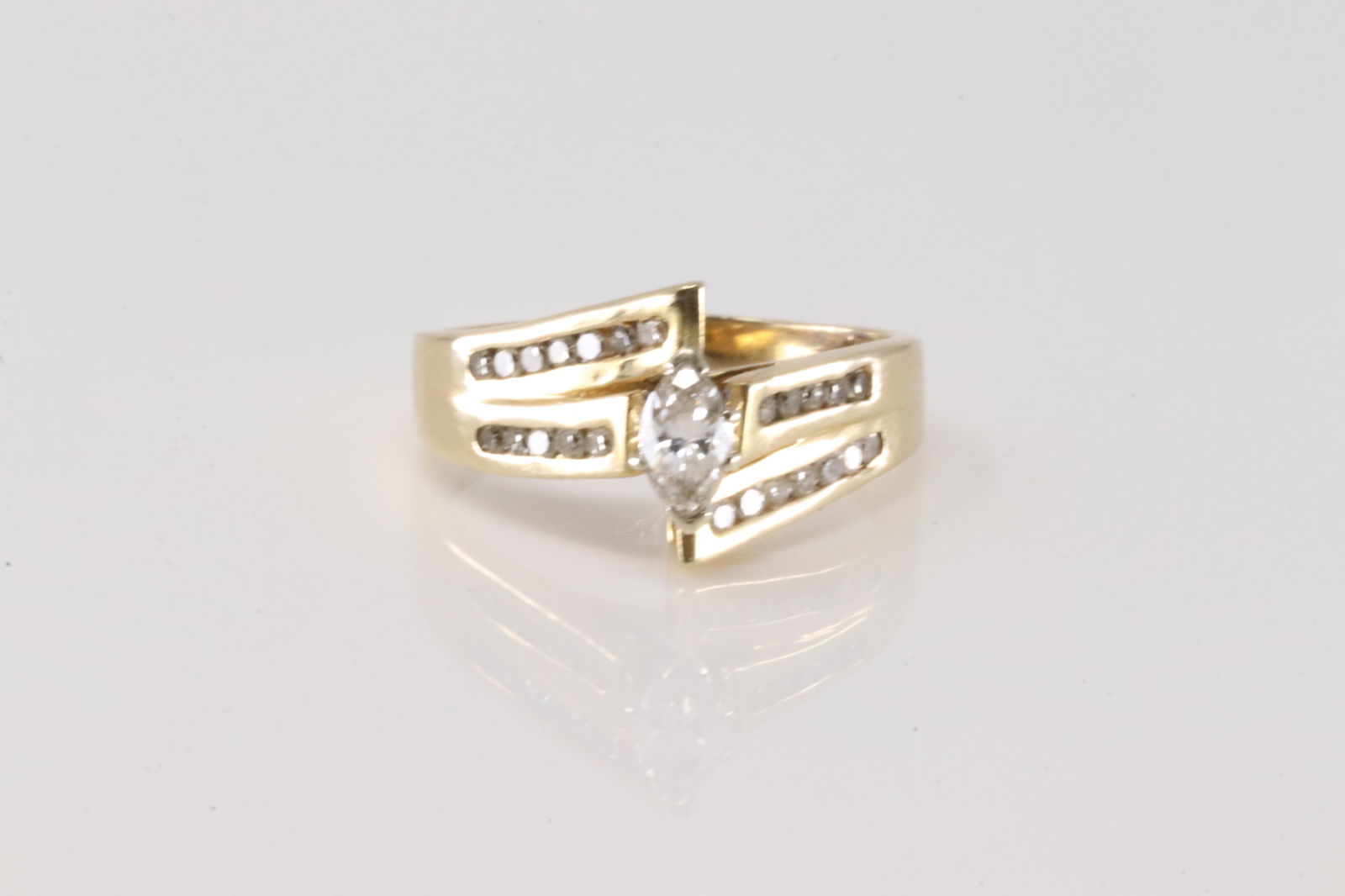 Marquise Diamond Ring 14Kt. (1 of 4)