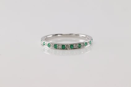 Emerald & Diamond Ring 14Kt.