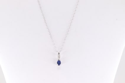 L'azurde Sapphire And Diamond Pendant / Necklace 18Kt.