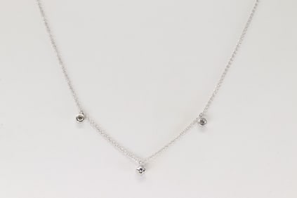 Sapphire & Diamond Necklace 14Kt.