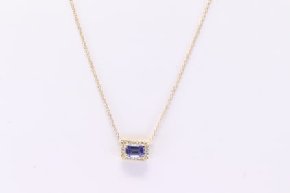 Tanzanite & Diamond Necklace 14Kt.