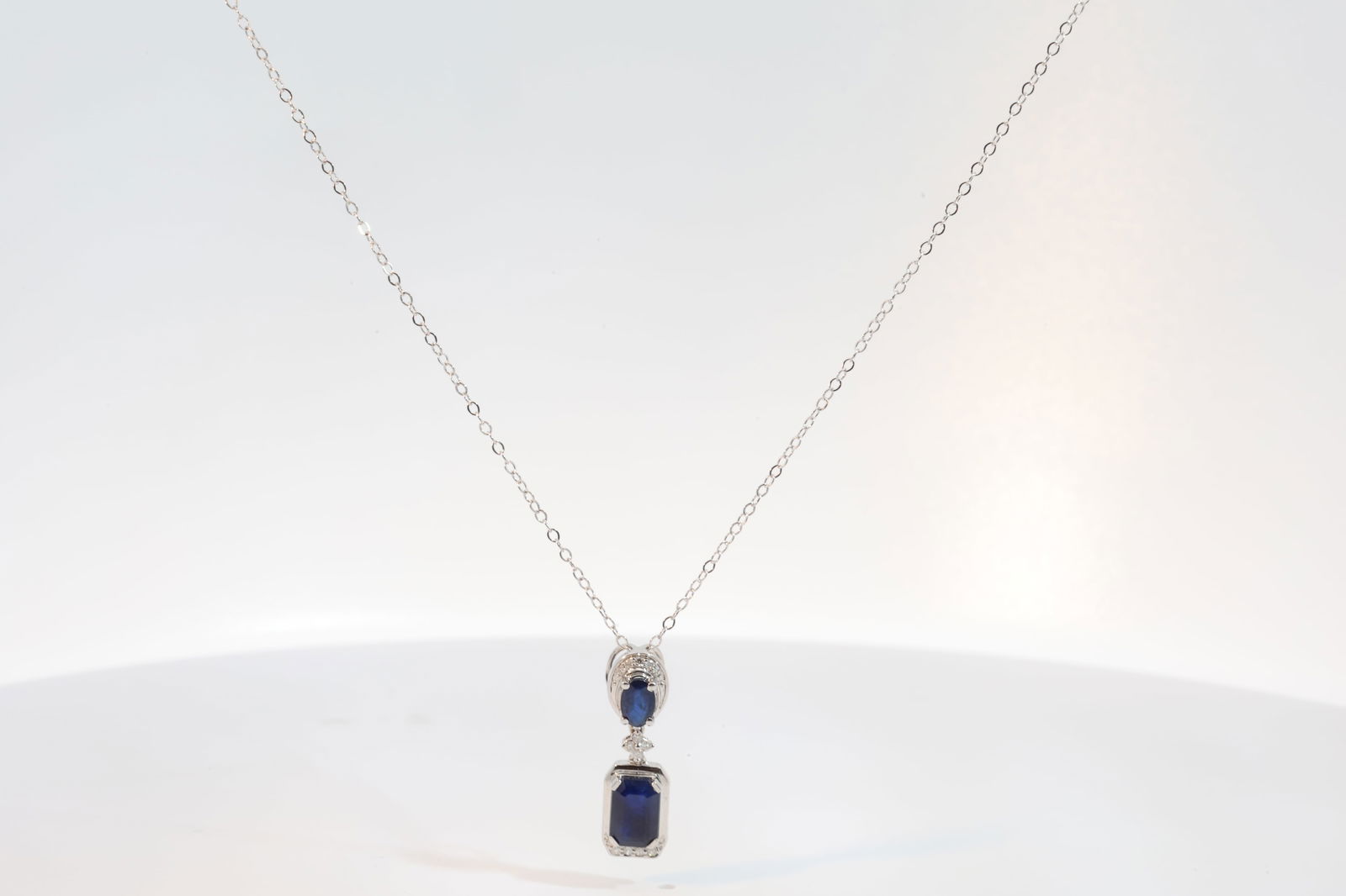 Sapphire & Diamond Pendant / Necklace 14Kt. (1 of 3)