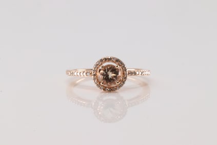 Morganite & Diamond Ring 10Kt.