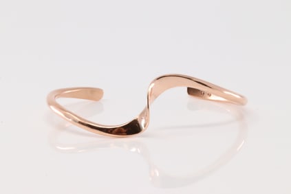 Native America Navajo Copper Bracelet Cuff By Gerald & Yolanda Skeets.