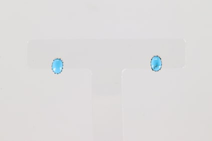 Native America Navajo Sterling Silver Turquoise Post Earring's.