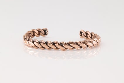 Native America Navajo Copper Bracelet cuff By Elaine Tahe.