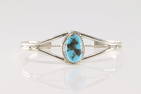 Native America Navajo Sterling Silver Turquoise Bracelet Cuff.
