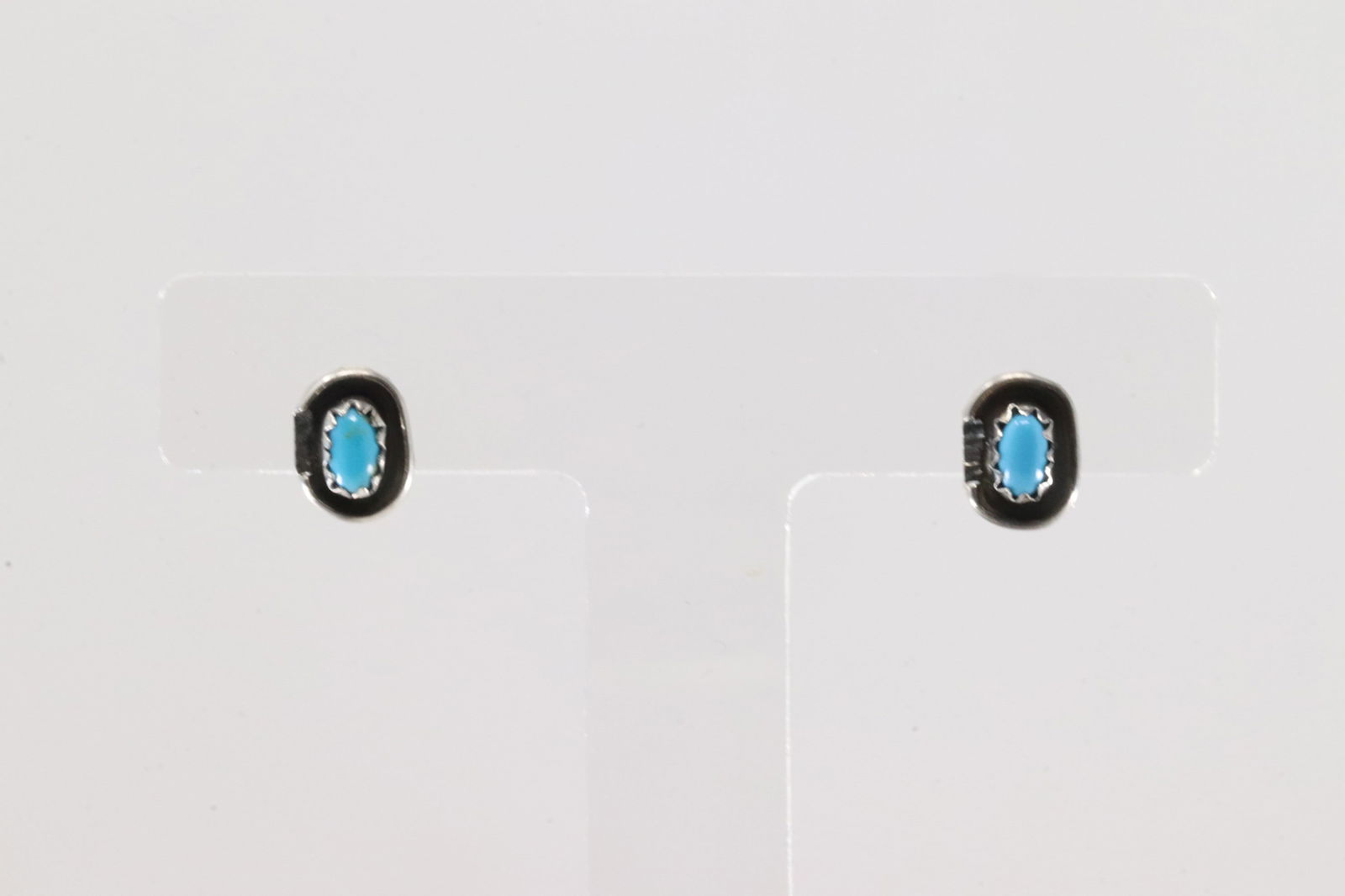 Native America Navajo Sterling Silver Turquoise Post Earring's By Roselene Joe. (1 of 3)