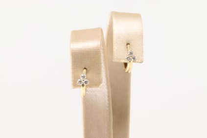 Diamond Hoop Earring 14Kt.