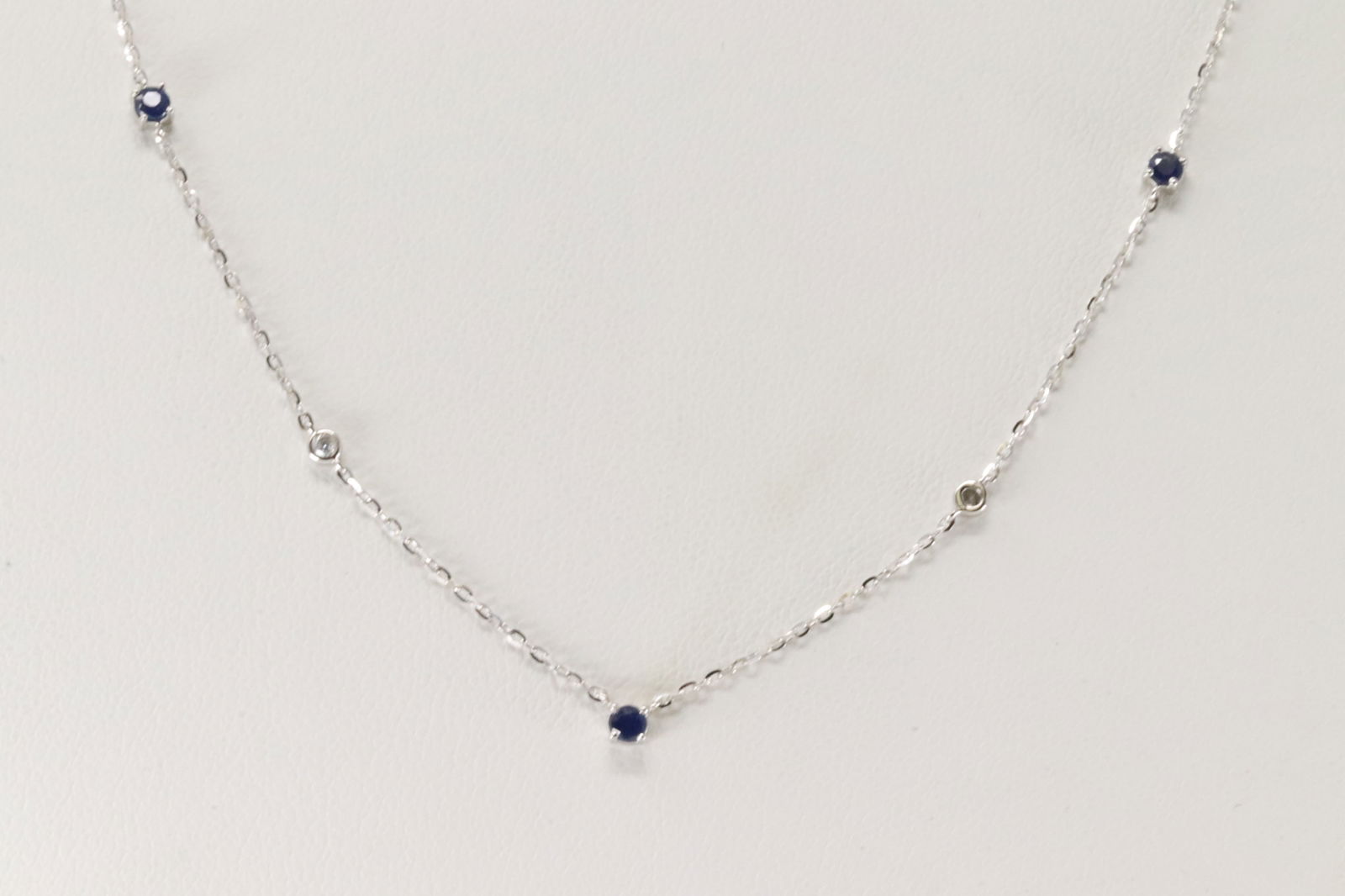 Sapphire & Diamond Necklace 14Kt. (1 of 3)