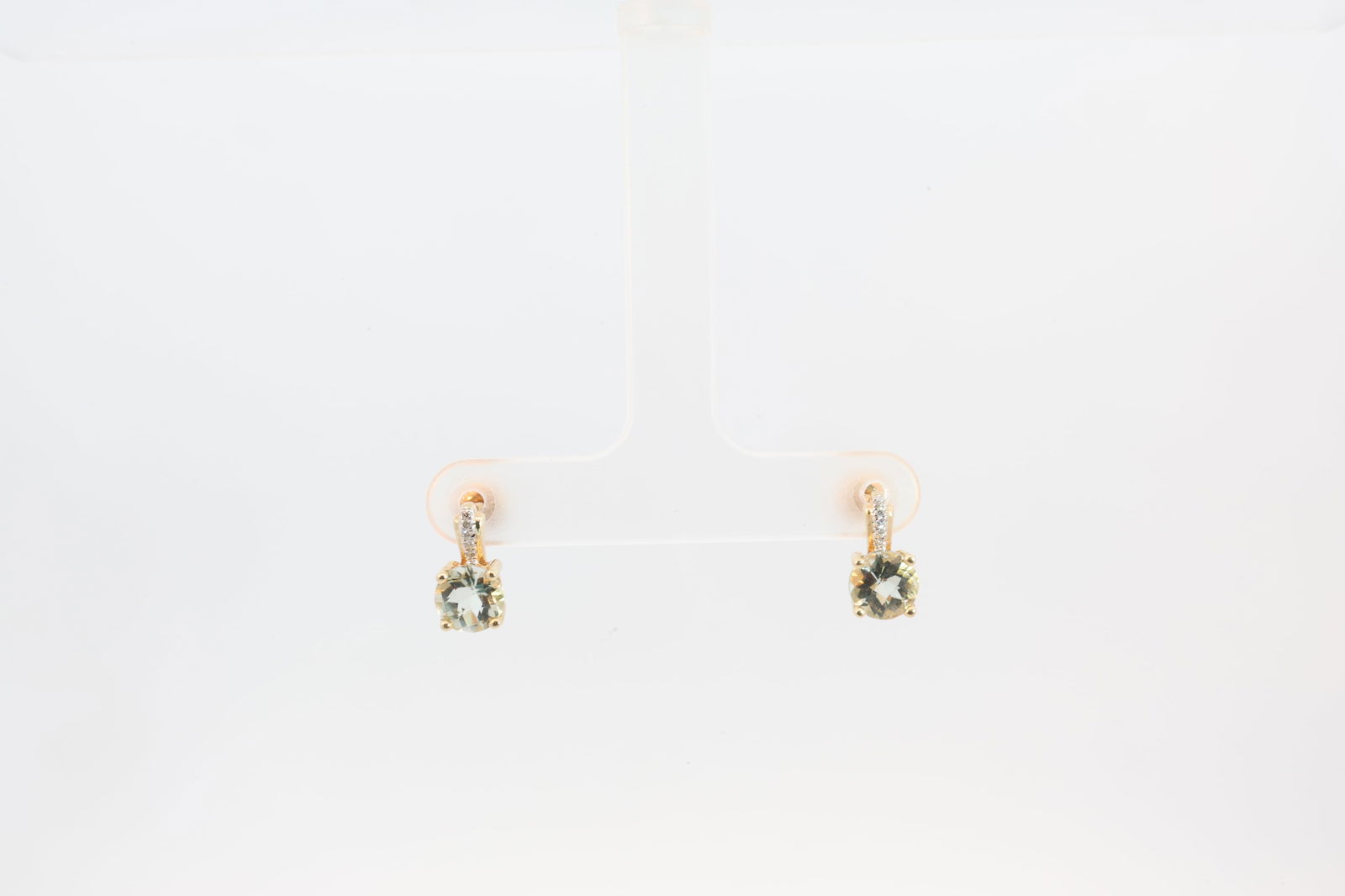 Gemstone & Diamond Stud Earring 10Kt. (1 of 4)