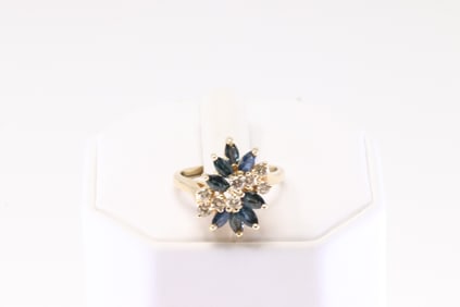 Sapphire & Diamond Ring 14Kt.