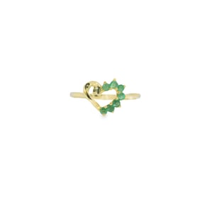 Emerald Heart Ring 10Kt.