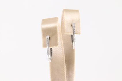Diamond Hoop Earring 14Kt.
