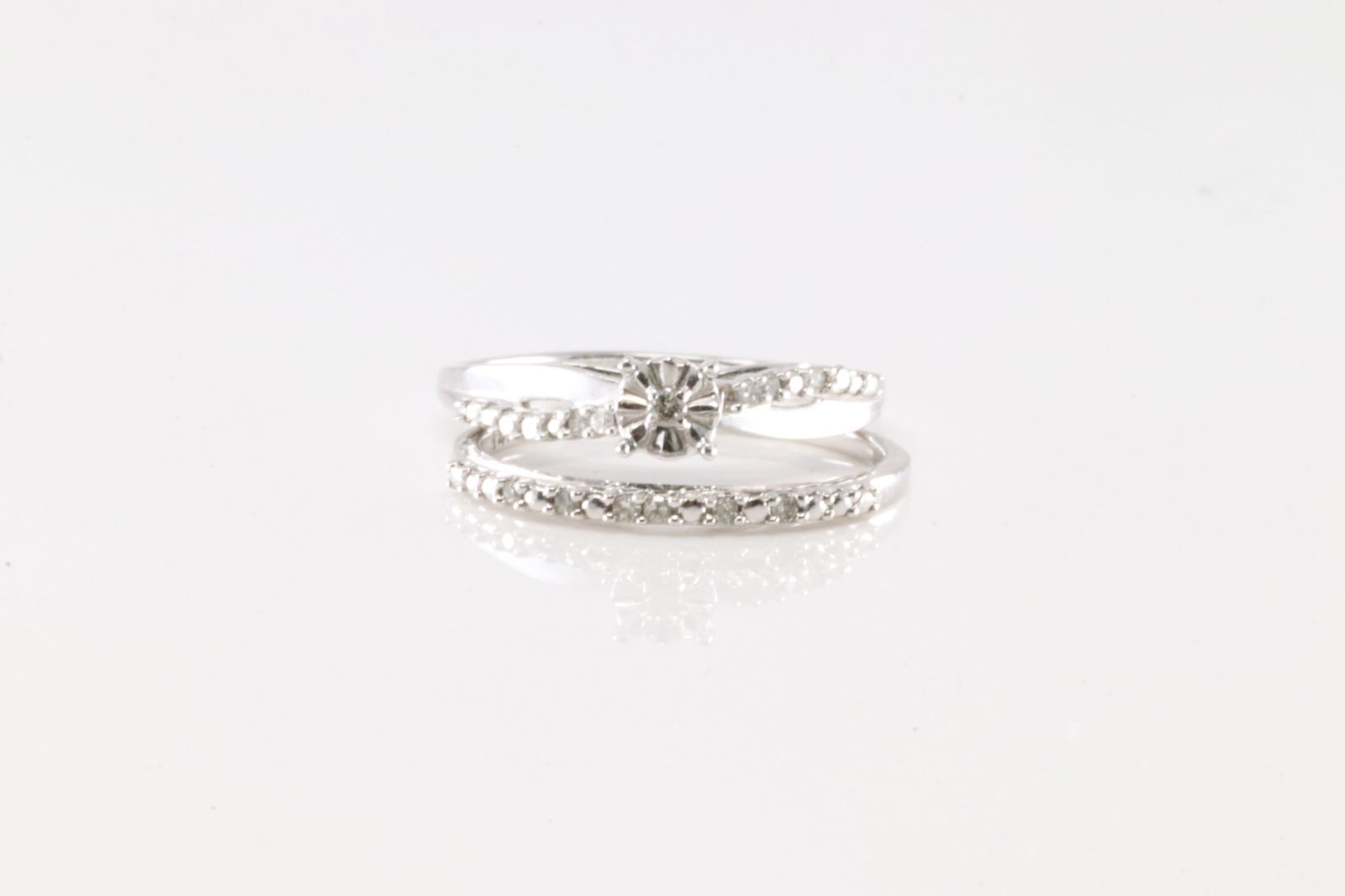 Engagement & Wedding Diamond Ring Set 14Kt. (1 of 5)