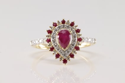 Ruby & Diamond Ring 14Kt.