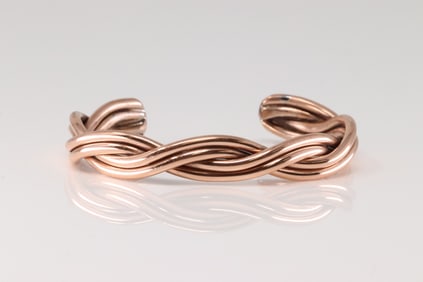 Native America Navajo Copper Bracelet Cuff By Elaine Tahe.