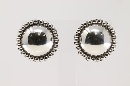 Native America Navajo Sterling Silver Post Earring's By Lorraine Chee.