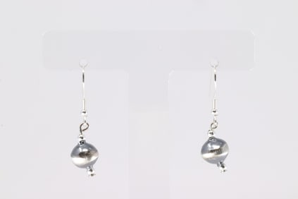 Native America Navajo Sterling Silver Solid Post Dangling Earring's By Treva Jim.