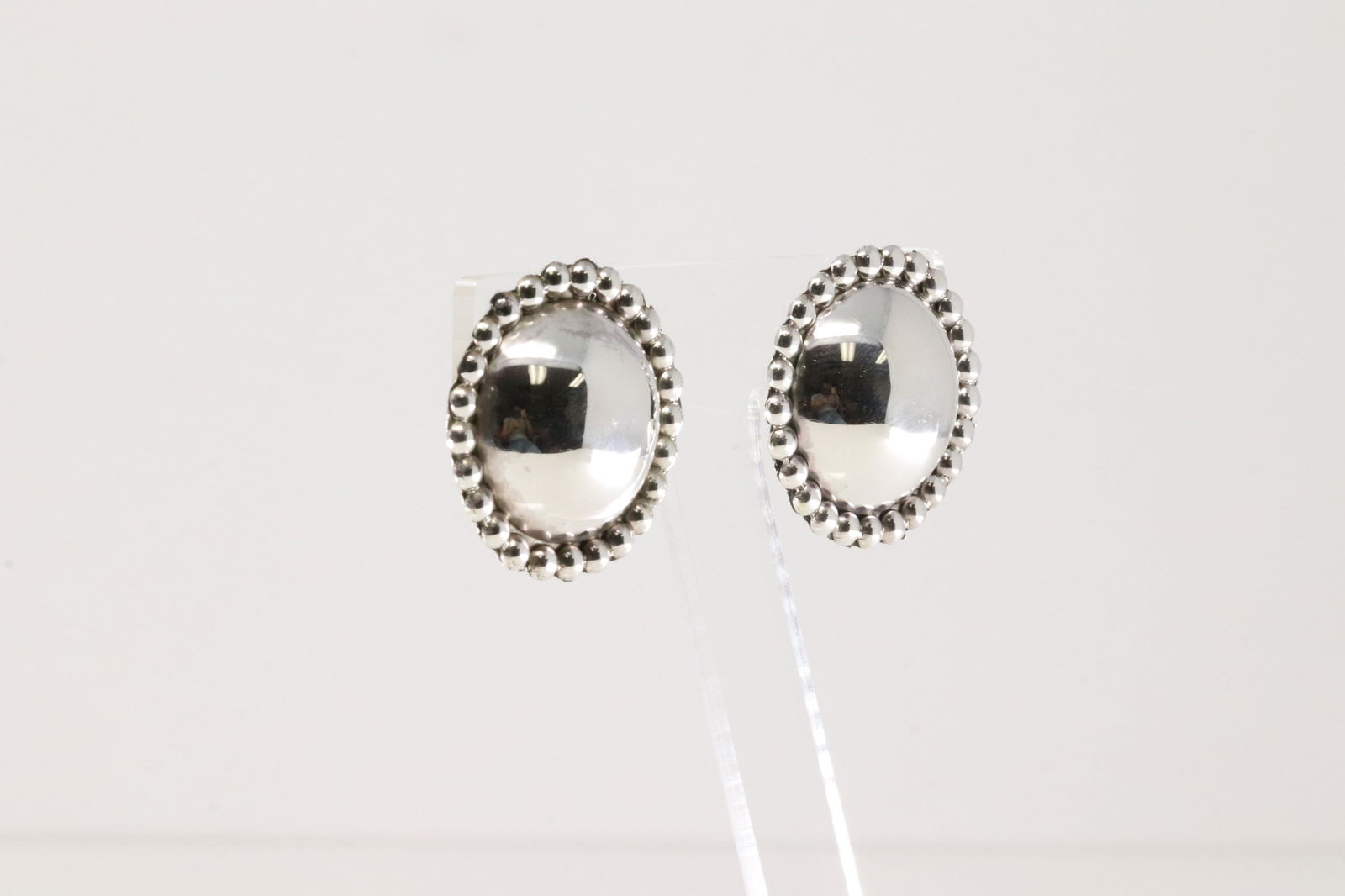 Native America Navajo Sterling Silver Solid Post Earring's By Lorraine Chee. (1 of 3)