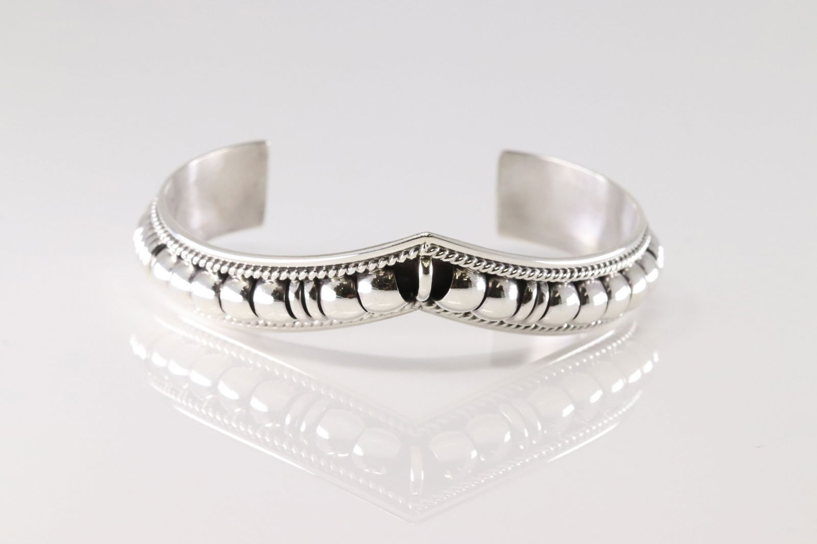 Native America Navajo Sterling Silver Stamped Bracelet Cuff By Thomas Charley.: This is a Native America Navajo Sterling Silver Stamped Bracelet Cuff By Thomas Charley.