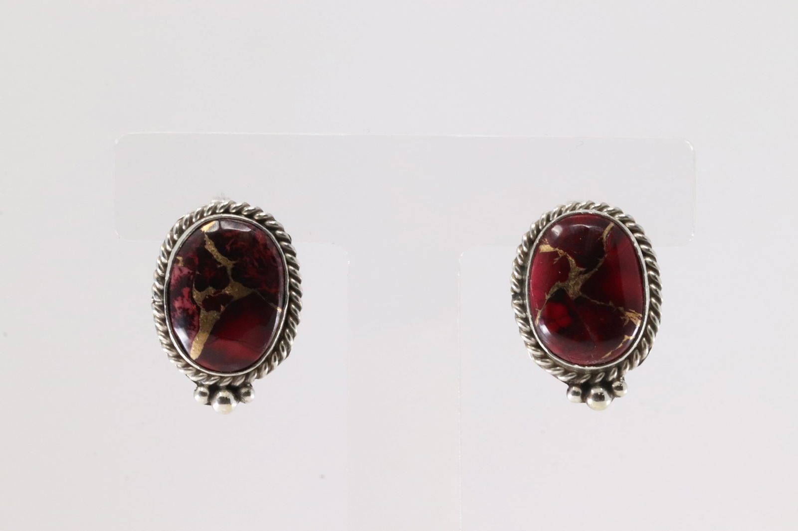 Native America Navajo Sterling Silver Dhalia Rose Post Earring's By Trish Largo. (1 of 3)