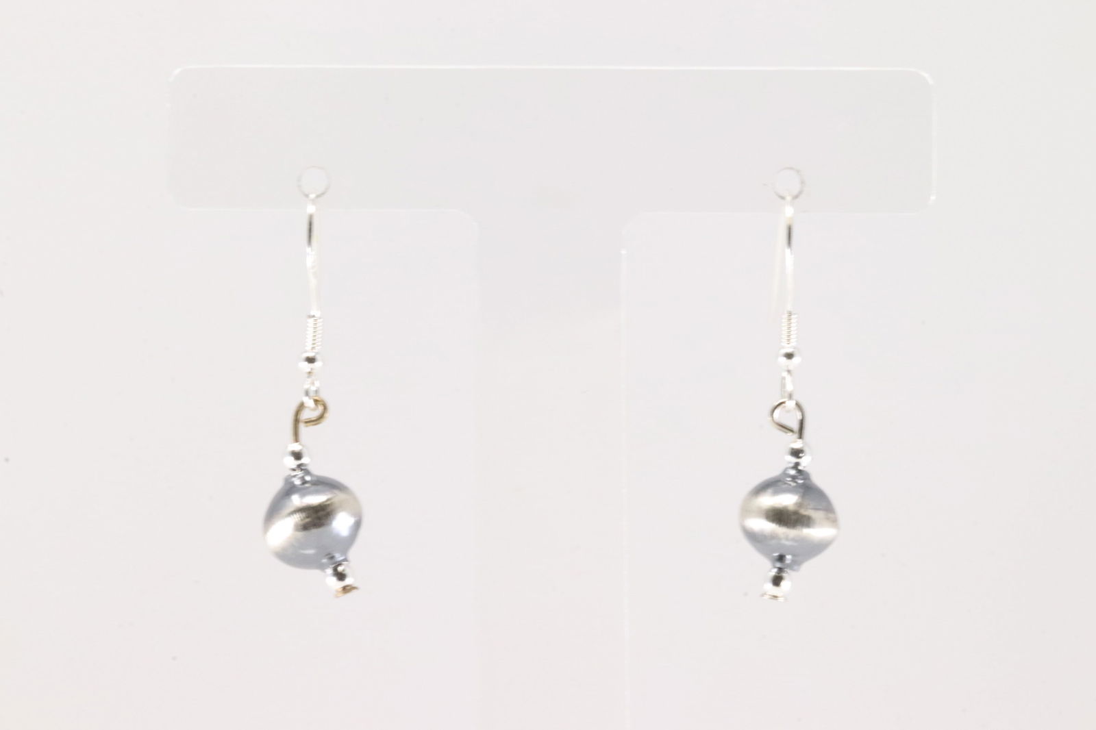 Native America Navajo Sterling Silver Beaded Dangling Earring's By Treva Jim.: This is a Native America Navajo Sterling Silver Beaded Dangling Earring's By Treva Jim.