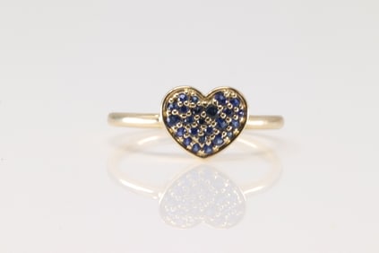 Heart Sapphire Ring 10Kt.