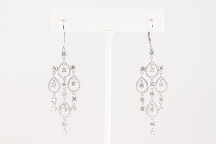 Hoop Diamond Chandelier Earring 14Kt.