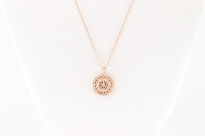 Diamond Pendant & Necklace 14Kt.