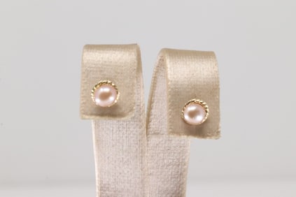 Pearl Stud Earring 14kt
