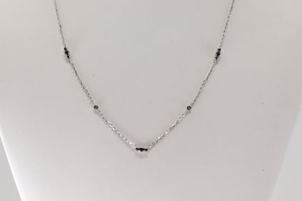 Sapphire & Diamond Necklace 14Kt.