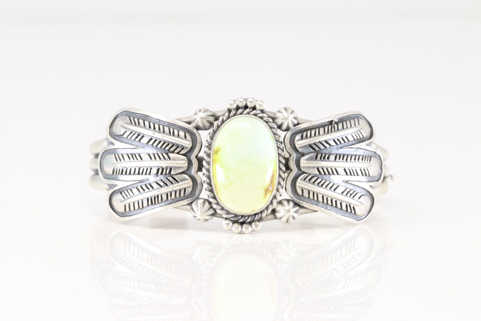 Native America Navajo Sterling Silver Palomino Turquoise Bracelet Cuff By Daniel Benally. (1 of 4)