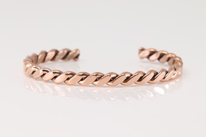 Native America Navajo Copper Bracelet Cuff By Elaine Tahe.