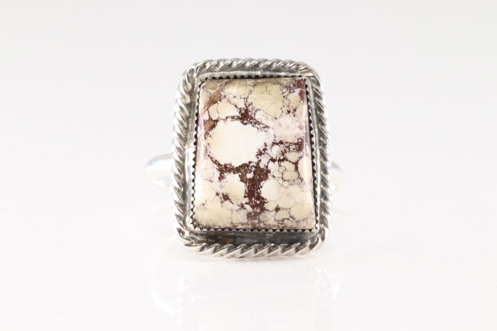 Native America Navajo Sterling Silver Wild Horse Ring By Frankling Johnson. (1 of 4)
