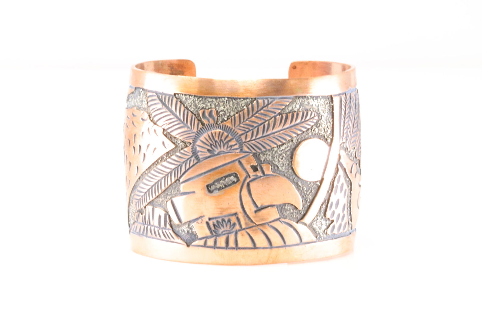 Native America Navajo Copper Storyteller Bracelet Cuff By Elaine Becenti. (1 of 4)