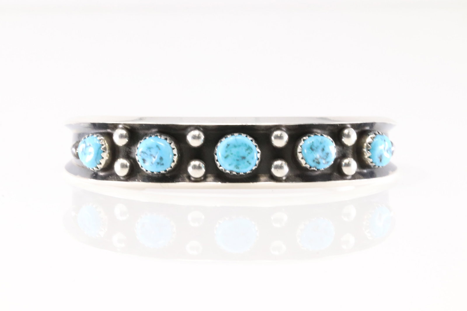 Native America Navajo Sterling Silver Turquoise Bracelet Cuff By Paul Largo.: This is a Native America Navajo Sterling Silver Turquoise Bracelet Cuff By Paul Largo.