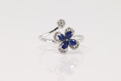Sapphire & Diamond Ring 14Kt.