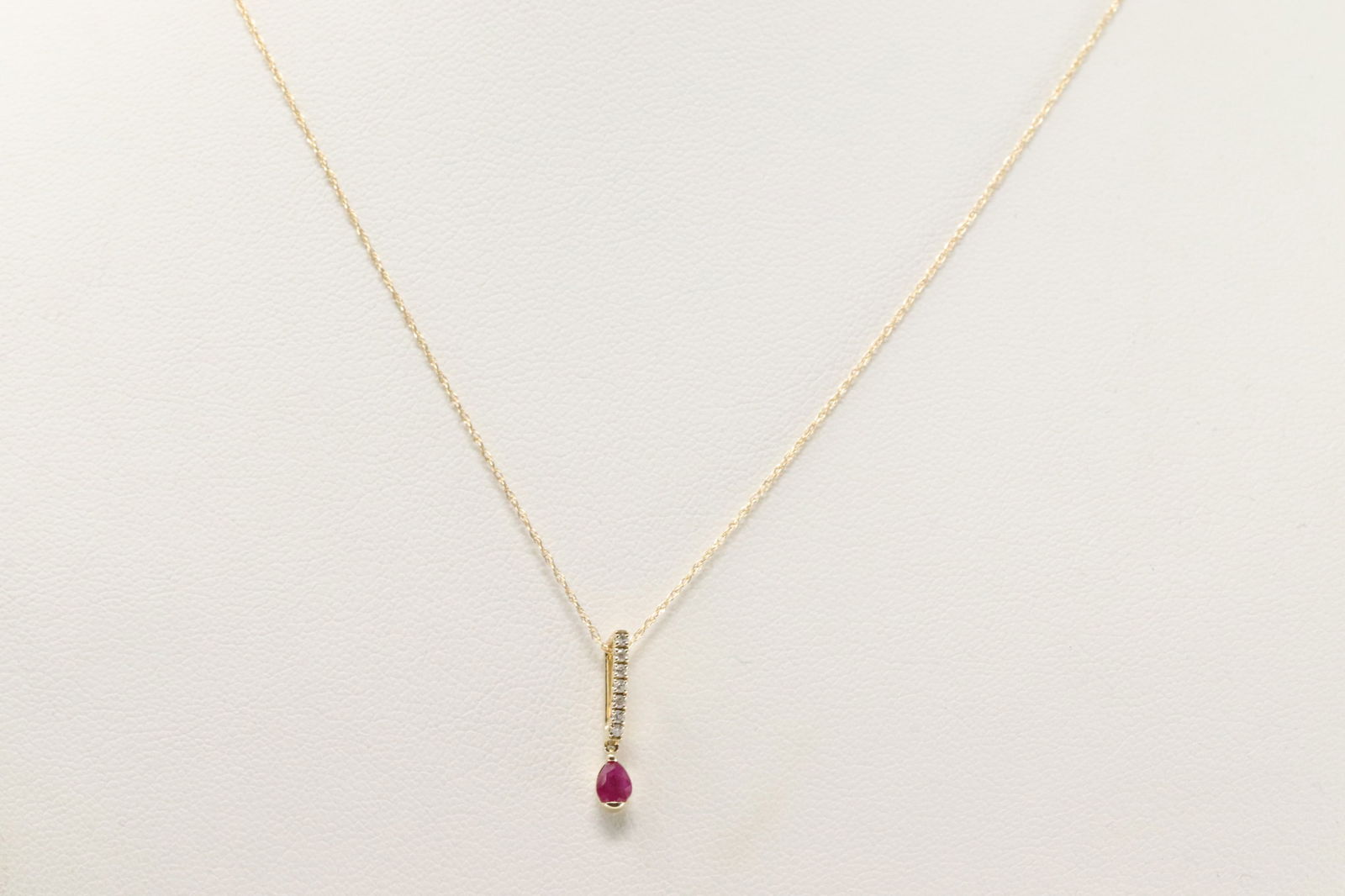 Ruby & Diamond Pendant & Necklace 14Kt. (1 of 3)