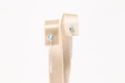 Turquoise Stud & Dangling Earring 14Kt.